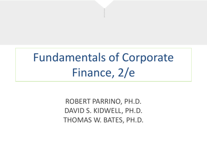 Fundamentals of corporate finance 11e