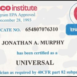 Esco institute replacement epa card