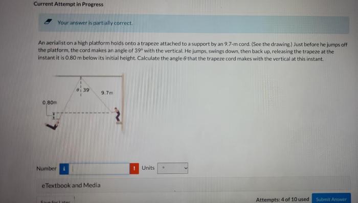 Platform holds trapeze solved problem cord jumps aerialist high support drawing onto transcribed text been show has angle vertical he