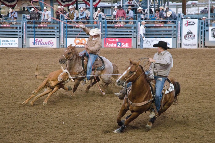 Crossfire penalty in team roping