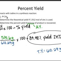 Limiting reagent and percent yield worksheet answers